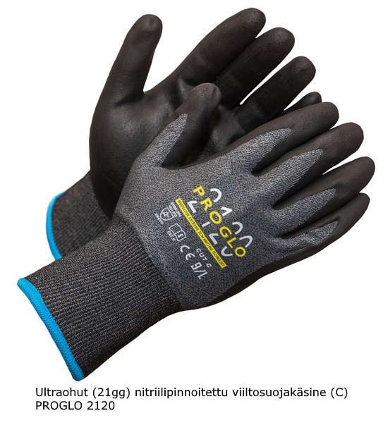 Nitriilipinnoitettu viiltosuojakäsine (C) Ultraohut (21gg)